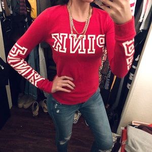 PINK VICTORIA’S SECRET L/S THERMAL TEE